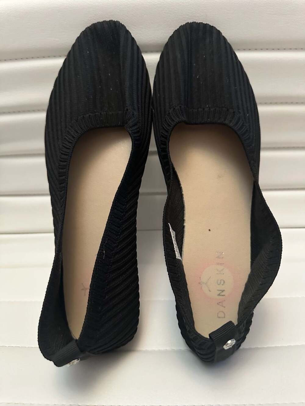 Danskin Hope Black Knit Slip-On Ballet Flats Size 8.5